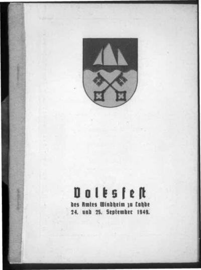 Festschrift zum Volksfest in Lahde am 24. Und 25. September 1949 - In Lahde (heute Petershagen) wurden noch bis in die 1970-er Jahren hinein immer wieder und jeweils Ende September die „Polenbefreihungsfeste“ gefeiert. 
