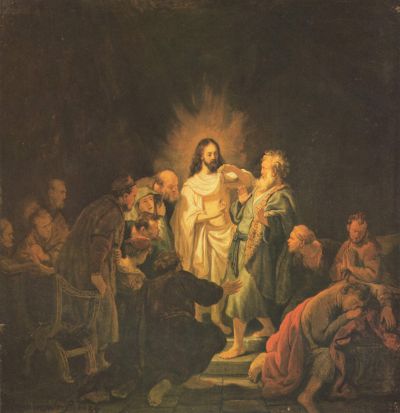 Rembrandt van Rijn: Der ungläubige Thomas, 1634 - Puschkin-Museum Moskau (aus der ehemaligen Sammlung Gotzkowsky) 