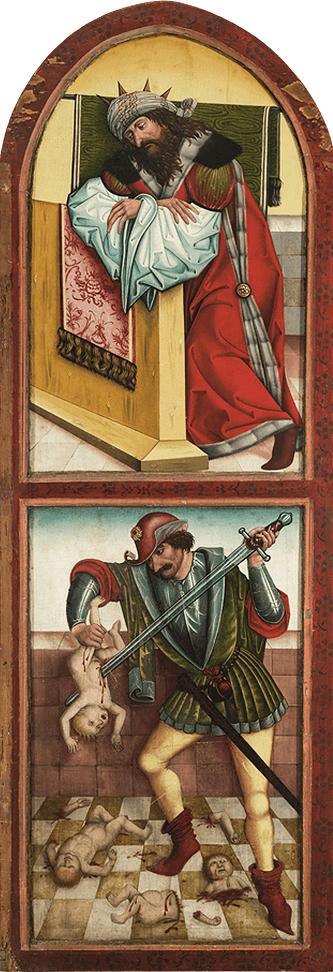 Zdj. nr 12: Rzeź niewiniątek w Betlejem, ok. 1490 r. - Rzeź niewiniątek w Betlejem (prawe skrzydło, awers: Dwaj doktorzy Kościoła), ok. 1490 r.