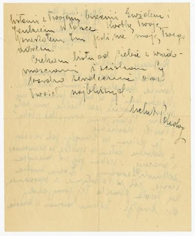 Dokument Nr. 35/2 - Handgeschriebener Brief von M. Paledog aus Cheltenham/England an A. Topolnicki. 