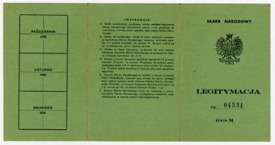 Dokument Nr. 122/1 - Ausweis Topolnickis über seine Mitgliedschaft im Polnischen Nationalfonds. 