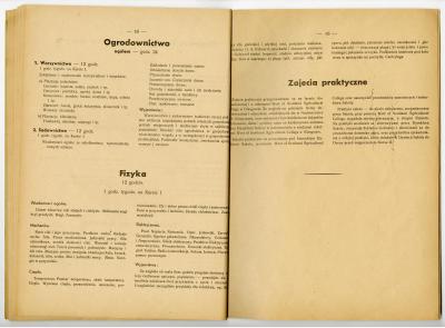 Dokument Nr. 140/11 - Lehrplan einer Landwirtschaftlichen Schule in Glasgow für das Jahr 1945, bearbeitet von R. Szydłowski. 