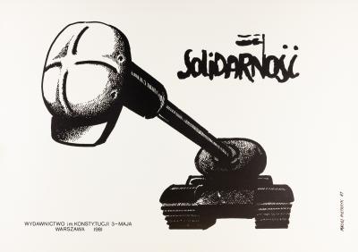 Maciej Pietrzyk, Solidarność, plakat, 1981. - Maciej Pietrzyk, Solidarność, Wydawnictwo im. Konstytucji 3-maja, Warszawa 1981, plakat, 1981.  