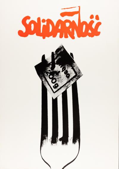 Plakat „Solidarności“ - Mięso 200 gram, plakat „Solidarności“, ok. 1981 r. 