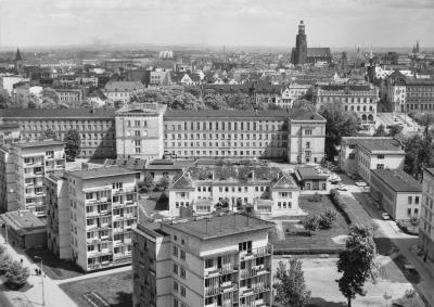 Widok na miasto Wrocław, 1973 r. - Widok na miasto Wrocław, 1973 r.