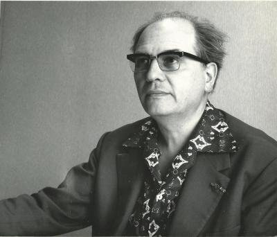 Olivier Messiaen 1969 - Portret Oliviera Messiaena. Fot. Inghi, Paryż 1969. Kompozytor ukończył na zamówienie Fundacji Gulbenkiana w Lizbonie najważniejsze dzieło religijne oratorium La Transfiguration de Notre-Seigneur Jésus-Christ.