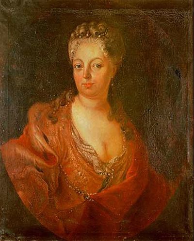 Georg Lisiewski (1674-1750): Porträt Marie Eleonore von Anhalt-Dessau, Fürstin Radziwill (1671-1756), um 1725 - Öl auf Leinwand, 77,5 x 64,5 cm, Sammlung Schloss Mosigkau 