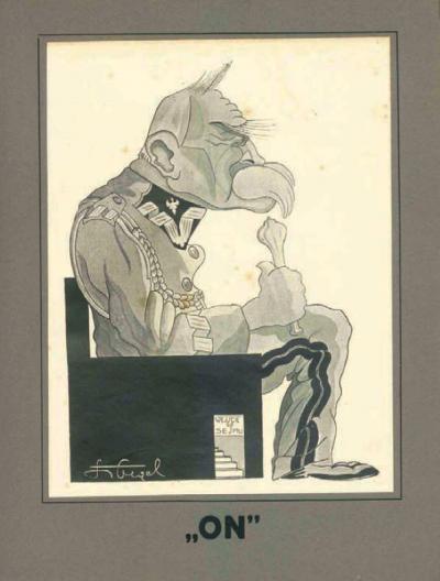 Zdj. nr 1: Karykatura Piłsudskiego, 1932 - w „Albumie karykatur politycznych“ z 1932 r.