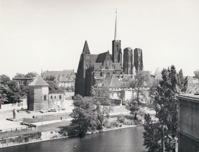 Dominsel Breslau mit Martinikirche und Kreuzkirche, 1972 - Dominsel Breslau mit Martinikirche und Kreuzkirche, 1972.