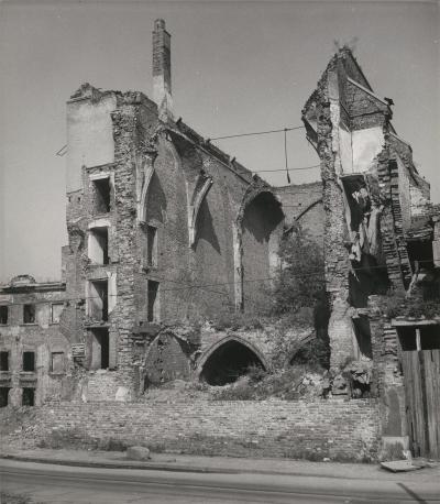 Ruins of the Church of St. Catherine in Wrocław, 1958 - Ruins of the Church of St. Catherine in Wrocław, 1958.