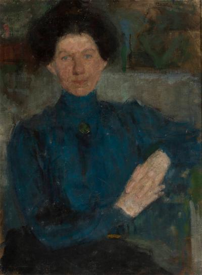 Zdj. nr 34: Portret Marii Koźniewskiej-Kalinowskiej, 1903 - Portret Marii Koźniewskiej-Kalinowskiej, 1903, olej na płótnie, 73 x 53,5 cm