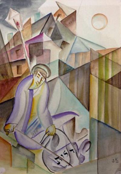 Fig. 4: Sorrow, ca. 1925 - Sorrow, ca. 1925. Watercolour, 35.5 x 25 cm, Jewish Historical Institute/Żydowski Instytut Historyczny im. Emanuela Ringelbluma, Warsaw