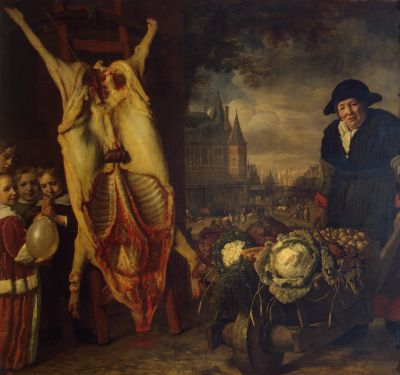 Bartholomeus van der Helst: The Nieuwmarkt in Amsterdam, 1666 - State Hermitage Museum in St. Petersburg (from the former Gotzkowsky collection) 