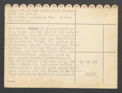 Postawa mniejszości polskiej wobec Rzeszy - Tajna Policja Państwowa w Opolu, 1938 r. 