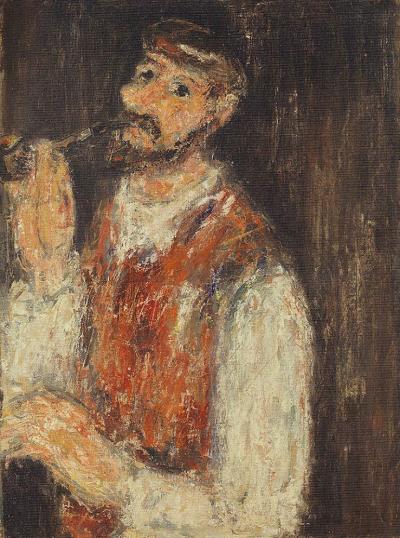 Fig. 46: Jew with pipe - Portrait of Jew with pipe, undated. Oil on canvas, 61 x 45.4 cm, The Israel Museum, Jerusalem