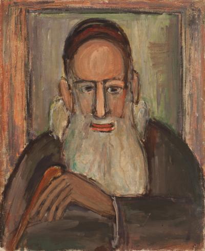 Zdj. nr 48: Rabin, 1947 - Rabin (Rabbi), 1947, olej na płótnie, 75 x 60 cm, własność rodziny.