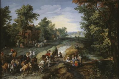 Jan Brueghel: Country Landscape, ca. 1611 - State Hermitage Museum in St. Petersburg (from the former Gotzkowsky collection) 