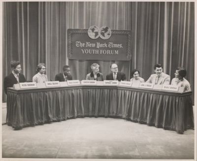 Das New York Times Jugendforum, 1954 - Raphael Lemkin (vierter von rechts) 