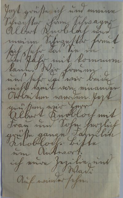 Brief von Władysława Kuźniak an Herrn Boos vom 3.01.1939, Seite 3 - Brief von Władysława Kuźniak an Herrn Boos vom 3.01.1939, Seite 3 