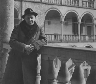 Bronisław Poźniak, 1939 - Bronisław Poźniak 1939 in Krakau beim Besuch des Wawel 