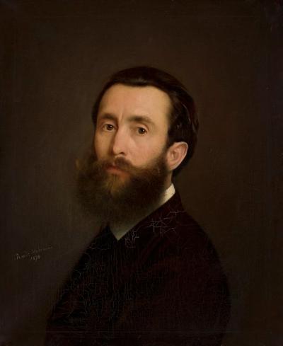 Selbstporträt/Portret własny, 1875 - Selbstporträt/Portret własny, 1875. Öl auf Leinwand, 69,5 x 57 cm 