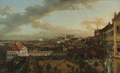 Canaletto: Warszawa 1773/74 r. - Bernardo Bellotto zw. Canaletto „Widok Warszawy z tarasu Zamku Królewskiego“. 
