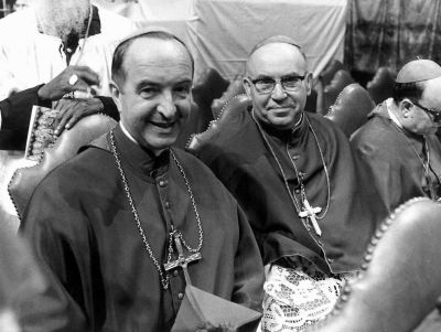 With the Archbishop of Wrocław Bolesław Kominek in Rome - Bolesław Kominek was the initiator of the Polish-German correspondence of 1965