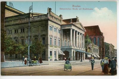 Stadttheater von Breslau - um 1890. 
