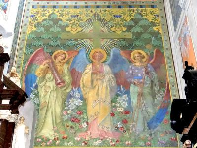Christus mit den Engeln, vor 1914 - Christus mit den Engeln, vor 1914, Kathedrale von Płock, Kapelle des Allerheiligsten Sakraments/Kaplica Najświętszego Sakramentu 
