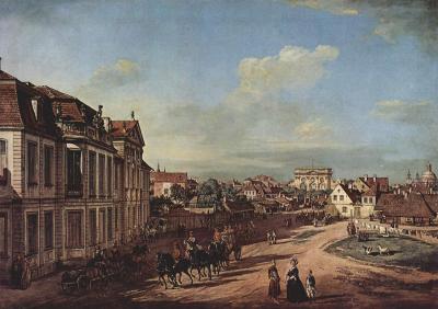 Canaletto: Eiserner-Tor-Platz, ok. 1779 r. - Bernardo Bellotto zw. Canaletto „Plac Żelaznej Bramy”. 
