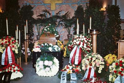 Ill. 7: Burial of Zofia Odrobna, 1960 - Burial of Zofia Odrobna, cemetery chapel in Düsseldorf-Eller, 1960 
