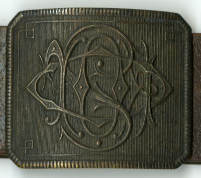 Historic belt - A historic belt clip with a stylised combination of letters “Sokół”, ca. 1900, Courtesy Collection Fujak. 