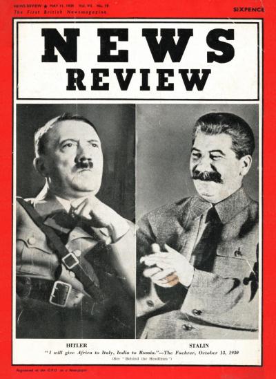 Fig. 2: NEWS REVIEW cover, issue 19/1939 - NEWS REVIEW cover, issue 19/1939