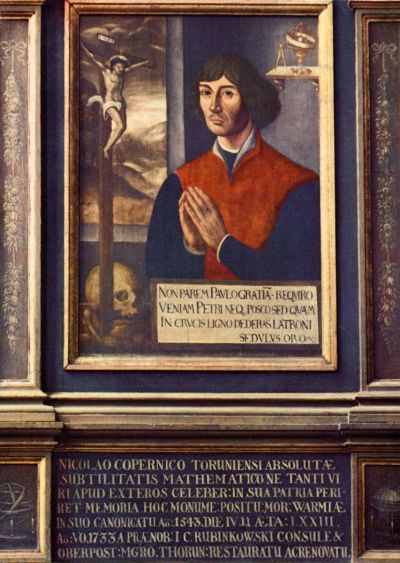 Kopernika w kościele - Epitafium Mikołaja Kopernika w kościele św. Jana w Toruniu 