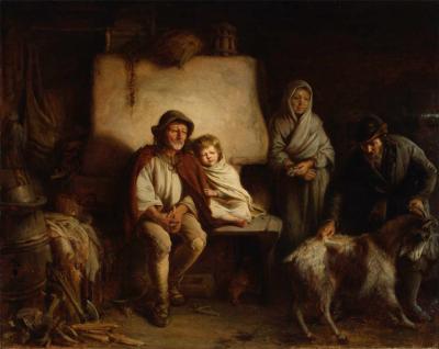 Ostatnia chudoba, 1870 - Ostatnia chudoba, 1870, olej na płótnie, 64 x 85,5 cm, Muzeum Narodowe w Warszawie, nr inw. 4136 