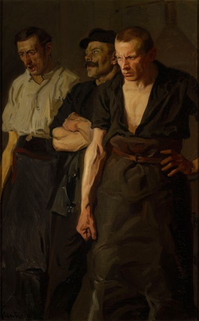 Strajk, 1910 - Strajk, 1910, olej na płótnie, 118 x 74 cm 