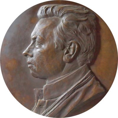 Medalion z popiersiem księdza Jana Wiśniewskiego (1876-1943), 1918 - Medalion z popiersiem księdza Jana Wiśniewskiego (1876-1943), 1918, Muzeum Diecezjalne w Sandomierzu 