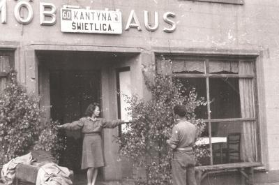 Kantyna i świetlica w Maczkowie - Kantyna i świetlica w Maczkowie, 1945 r.