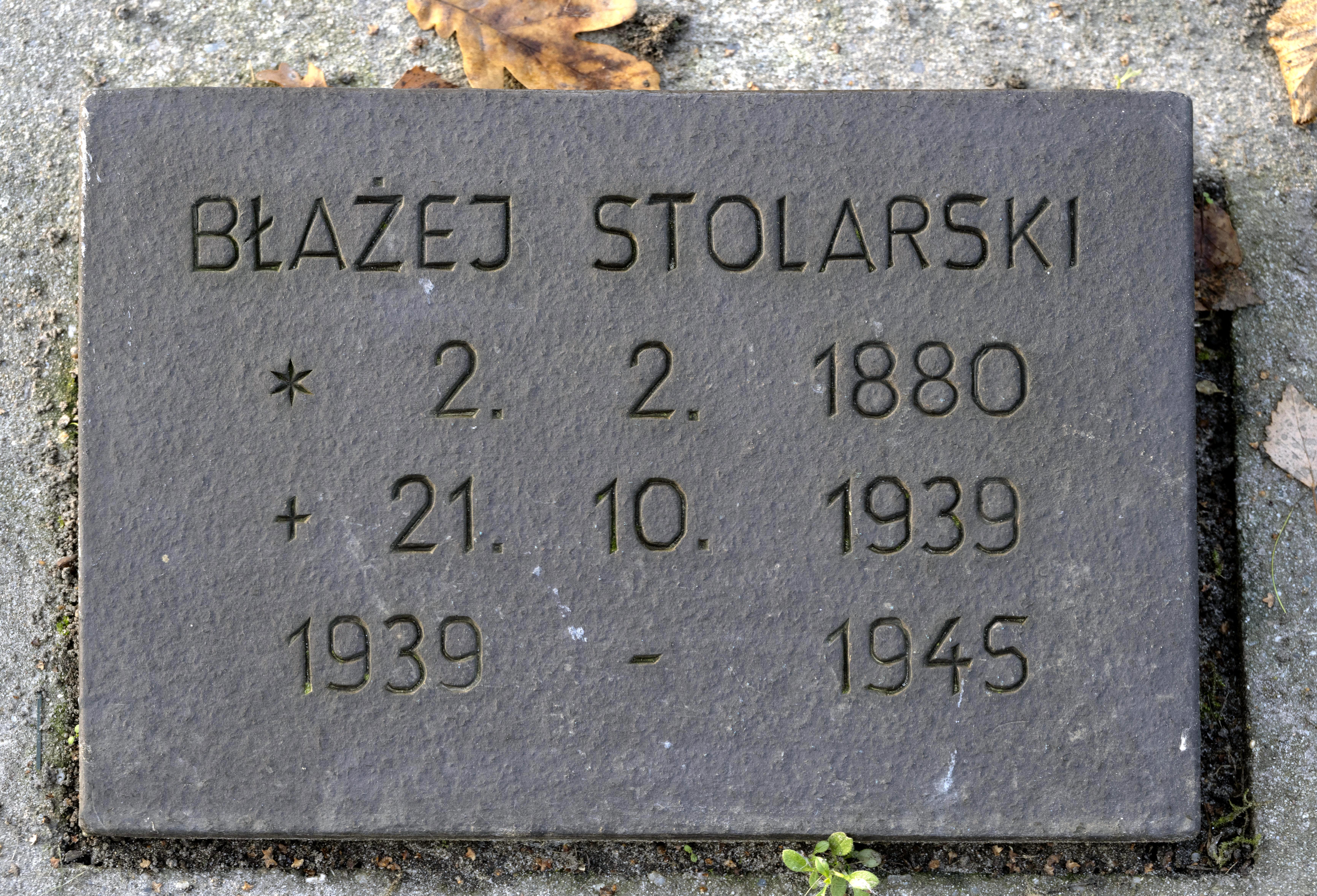 Parkfriedhof Marzan in Berlin, das Grab von Błażej Stolarski