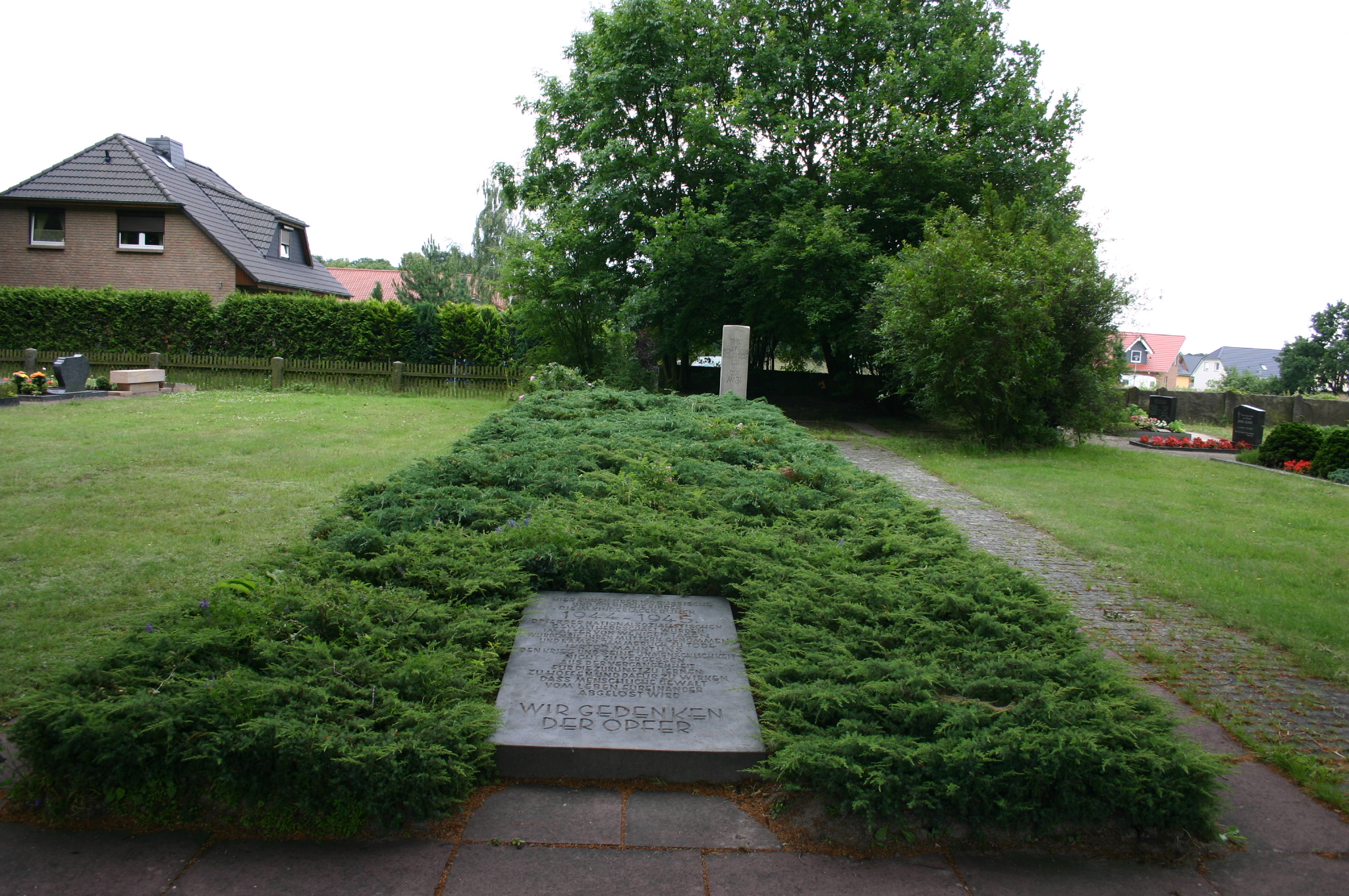 Burial ground of war at the cemetery in Rühen