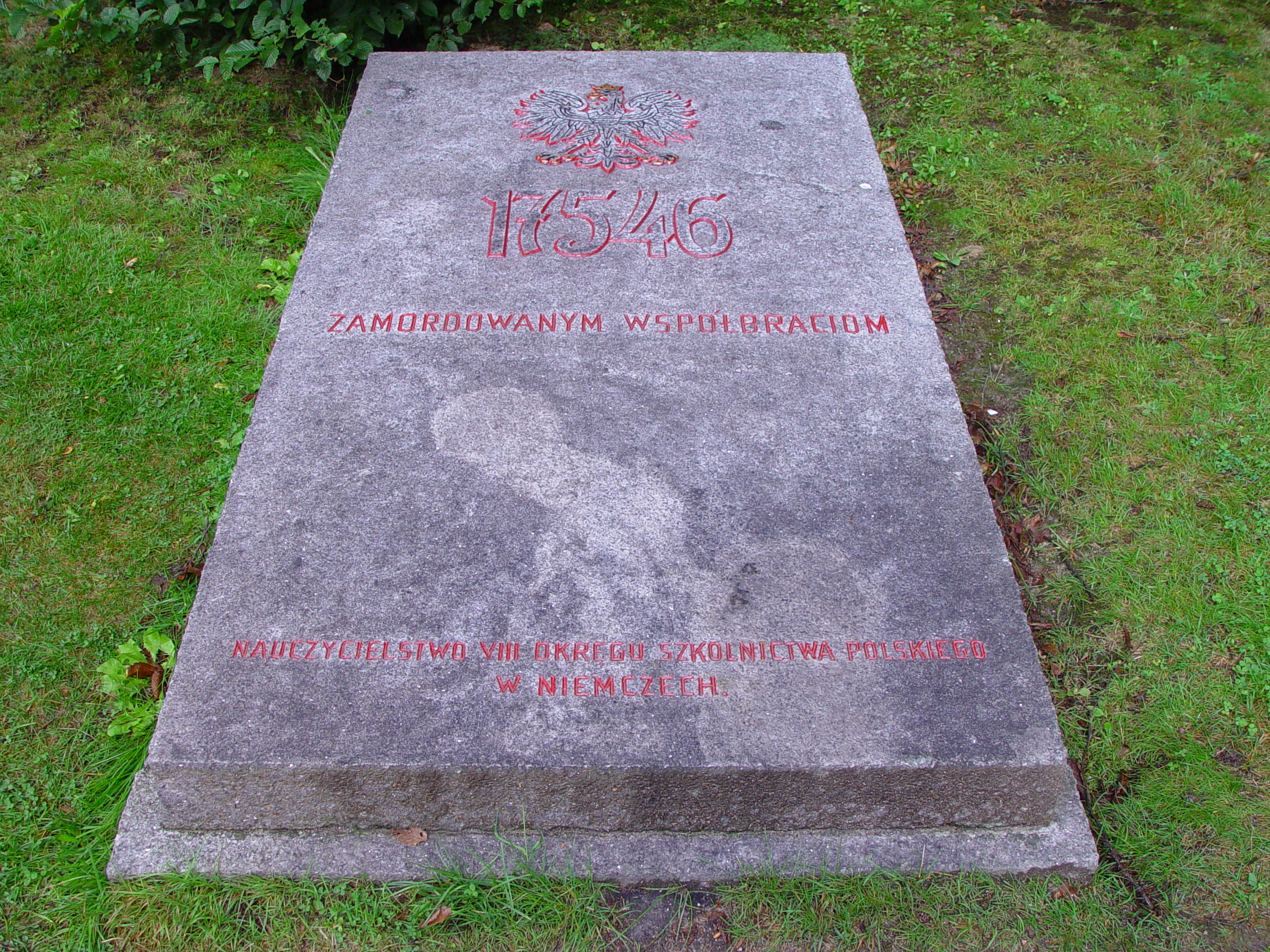 Gedenkplatte für polnische Opfer