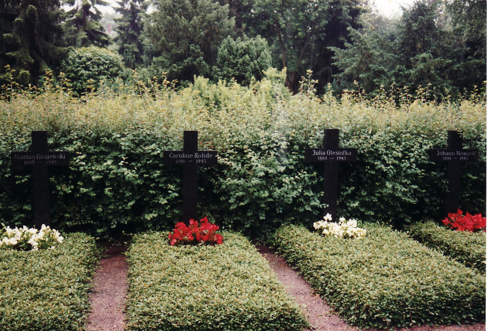 Graves at the burial ground for war victims
