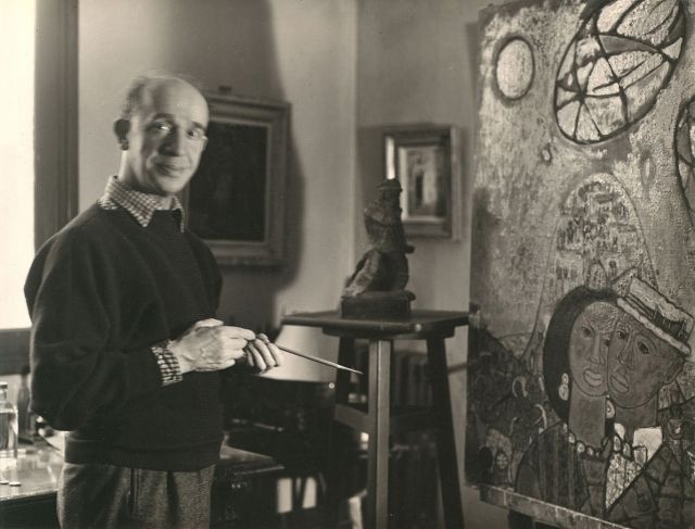 Fig. 55: In his Parisian studio, ca. 1952