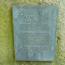 Information plaque at the cemetery