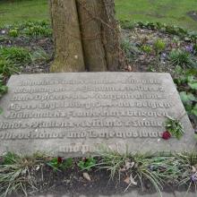 Memorial plate of the second burial ground