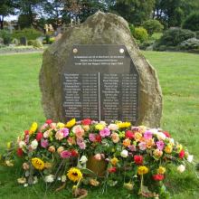 Memorial stone with the children’s names