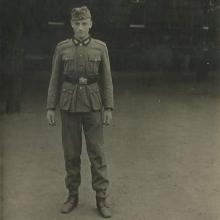 Bernhard Switon in military uniform, copy 2019, original owned by Dorota Ciernia