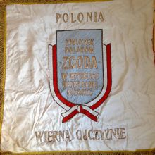 Vereinsfahne des Bundes der Polen „Zgoda“ in der Bundesrepublik Deutschland e.V.