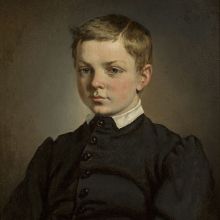 Portret chłopca w popiersiu, 1864, olej na płótnie, 29,5 x 24,5 cm, Muzeum Narodowe w Warszawie, nr inw. MP 2108 MNW