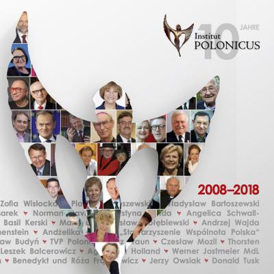 10 Jahre des Polonicus-Preises 2008-2018 - Eine Kronik mit einem Vorwort von Wiesław Lewicki, Auflistung aller Preisträger und zahlreichen Fotos. 